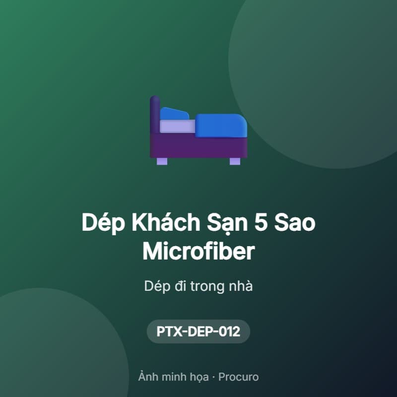 Dép Khách Sạn 5 Sao Microfiber
