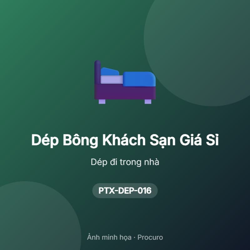 Dép Bông Khách Sạn Giá Sỉ