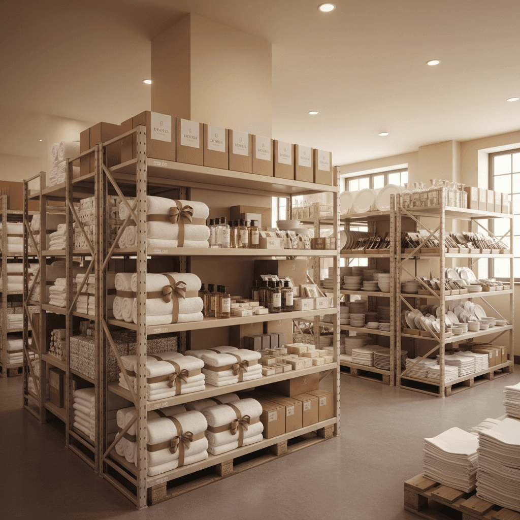 Kho vật tư, amenities và đồ dùng cho khách sạn